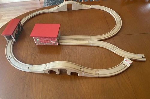 Wooden railway track set - wooden,